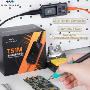 OFFICIAL MINIWARE TS1M Mini Soldering Station Portable Digital Display 210/245 Handle Tip Power Welding Repair Kits DIY Tool OFFICIAL MINIWARE TS1M Mini Soldering Station Portable Digital Display 210/245 Handle Tip Power Welding Repair Kits DIY Tool