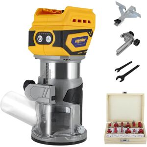 Mellif Cordless Compact Router, Brushless Palm Router Wood Trimmer Tool Compatible with Dewalt 18V 20V MAX Battery(TOOL ONLY) Mellif Cordless Compact Router, Brushless Palm Router Wood Trimmer Tool Compatible with Dewalt 18V 20V MAX Battery(TOOL ONLY)