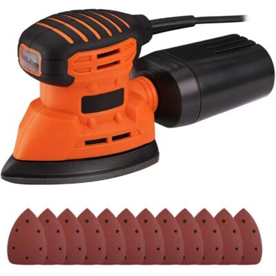DOVAMAN 130W Detail Sander, 12000 RPM Palm Sander, 12 Sandpapers Included, Efficient Dust Collection System DOVAMAN 130W Detail Sander, 12000 RPM Palm Sander, 12 Sandpapers Included, Efficient Dust Collection System