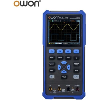 OWON HDS242/HDS272/HDS2102/HDS2202 Multifunctional Handheld Digital Oscilloscope 100MHz 500MSa/s 2Channels Digital Multimeter OWON HDS242/HDS272/HDS2102/HDS2202 Multifunctional Handheld Digital Oscilloscope 100MHz 500MSa/s 2Channels Digital Multimeter