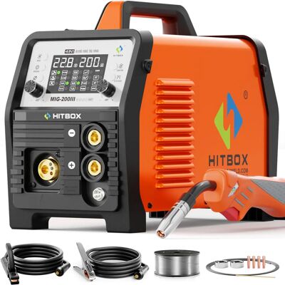 HITBOX MIG Welder Synergy Control Stainless Steel Iron Steel Welder Multiful 220V Aluminum Welding Machine MIG ARC TIG MIG200III HITBOX MIG Welder Synergy Control Stainless Steel Iron Steel Welder Multiful 220V Aluminum Welding Machine MIG ARC TIG MIG200III