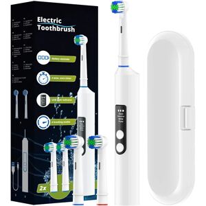 NONE Intelligent Rotating Electric Toothbrush, 4 Modes Smart Rechargeable Rotary Toothbrush Compatible with Oral B Replacement Heads NONE Intelligent Rotating Electric Toothbrush, 4 Modes Smart Rechargeable Rotary Toothbrush Compatible with Oral B Replacement Heads