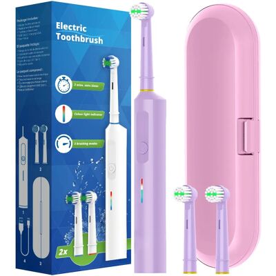 NONE Intelligent Rotating Electric Toothbrush, Rechargeable Rotary Toothbrushes Compatible with Oral B Braun Replacement Brush Heads NONE Intelligent Rotating Electric Toothbrush, Rechargeable Rotary Toothbrushes Compatible with Oral B Braun Replacement Brush Heads