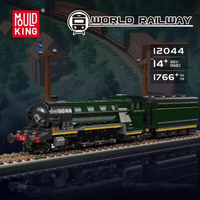 GSF Mould King 12044 Steam Locomotive Building Blocks,1766Pcs Vintage Railway Train Model Bricks,DIY Collectible Toy GSF Mould King 12044 Steam Locomotive Building Blocks,1766Pcs Vintage Railway Train Model Bricks,DIY Collectible Toy