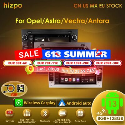 Hizpo Carplay 4G-LTE 8Core 2Din Android Car Radio GPS - Support Opel Models Hizpo Carplay 4G-LTE 8Core 2Din Android Car Radio GPS - Support Opel Models