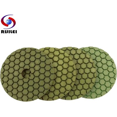 RIJILEI 4PCS 4Inch Super Polishing Pad 4 Steps Wet Polishing Pads For Granite Marble Stone Concrete 100mm Grinding Disc RIJILEI 4PCS 4Inch Super Polishing Pad 4 Steps Wet Polishing Pads For Granite Marble Stone Concrete 100mm Grinding Disc