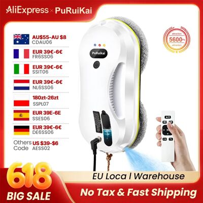 PuRuiKai Household Window Automatic Water Spray Cleaning Robot,With Intelligent Edge Detection System,Robot Glass Cleaner PuRuiKai Household Window Automatic Water Spray Cleaning Robot,With Intelligent Edge Detection System,Robot Glass Cleaner