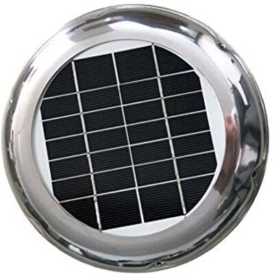 MANANASUN 2.5W Stainless Steel Roof Solar Vent Fan Exhaust Ventilation 60CFM Waterproof Ideal for RV Boat Container Greenhouse Toilet MANANASUN 2.5W Stainless Steel Roof Solar Vent Fan Exhaust Ventilation 60CFM Waterproof Ideal for RV Boat Container Greenhouse Toilet