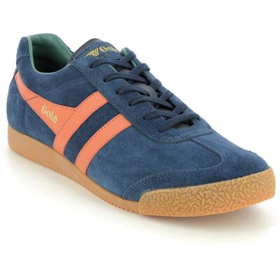 Gola Harrier M Navy Orange Mens trainers CMA192-EU in a Plain Leather and Man-made in Size 8 Gola Harrier M Navy Orange Mens trainers CMA192-EU in a Plain Leather and Man-made in Size 8