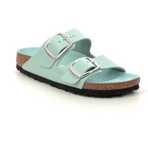 Birkenstock Arizona Big Buckle Green Womens Slide Sandals 102649590 in a Plain Natural Leather Patent in Size 37 Birkenstock Arizona Big Buckle Green Womens Slide Sandals 102649590 in a Plain Natural Leather Patent in Size 37