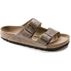 Birkenstock Arizona Ladies Brown Womens Slide Sandals 35220120 in a Plain Natural Leather Oiled in Size 42 Birkenstock Arizona Ladies Brown Womens Slide Sandals 35220120 in a Plain Natural Leather Oiled in Size 42