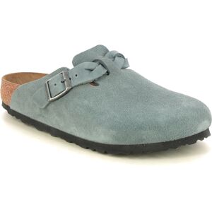 Birkenstock Boston Braided Grey Suede Womens slipper mules 102911403 in a Plain Suede Leather in Size 41 Birkenstock Boston Braided Grey Suede Womens slipper mules 102911403 in a Plain Suede Leather in Size 41