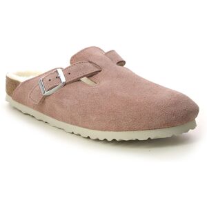 Birkenstock Boston Fur Sheepskin Rose pink Womens slipper mules 102329260 in a Plain Suede Leather in Size 38 Birkenstock Boston Fur Sheepskin Rose pink Womens slipper mules 102329260 in a Plain Suede Leather in Size 38