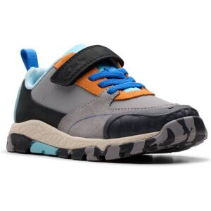 Clarks Steggy 2 Stride Grey Kids Boys Casual Shoes 7895-46F in a Plain Leather in Size 7.5 Clarks Steggy 2 Stride Grey Kids Boys Casual Shoes 7895-46F in a Plain Leather in Size 7.5