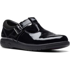 Clarks Jazzy Tap K Black patent Kids girls school shoes 7530-77G in a Plain Leather in Size 10 Clarks Jazzy Tap K Black patent Kids girls school shoes 7530-77G in a Plain Leather in Size 10