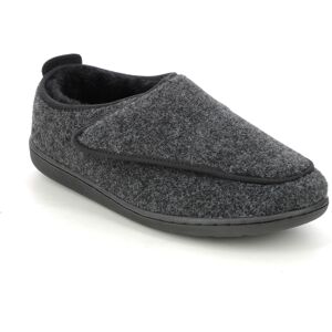 Clarks King Riptape Dark Grey Mens slippers 6434-37G in a Plain Textile in Size 8 Clarks King Riptape Dark Grey Mens slippers 6434-37G in a Plain Textile in Size 8