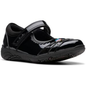 Clarks Relda Spark Mj Black patent Kids girls school shoes 7831-57G in a Plain Coated Leather in Size 9 Clarks Relda Spark Mj Black patent Kids girls school shoes 7831-57G in a Plain Coated Leather in Size 9