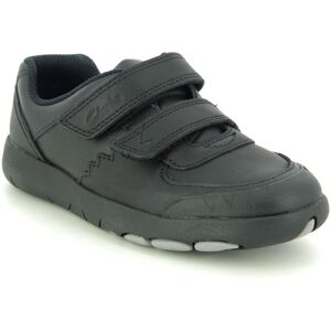 Clarks Rex Pace K Black leather Kids Boys Shoes 4704-47G in a Plain Leather in Size 2.5 Clarks Rex Pace K Black leather Kids Boys Shoes 4704-47G in a Plain Leather in Size 2.5