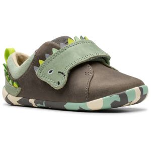 Clarks Roamer Spiney T Grey leather Kids Boys First Shoes 8081-46F in a Plain Suede in Size 4.5 Clarks Roamer Spiney T Grey leather Kids Boys First Shoes 8081-46F in a Plain Suede in Size 4.5