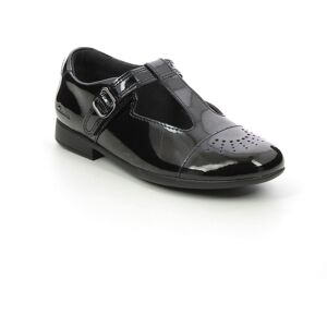 Clarks Scala Spirit K Black patent Kids girls school shoes 6111-66F in a Plain Leather in Size 12 Clarks Scala Spirit K Black patent Kids girls school shoes 6111-66F in a Plain Leather in Size 12
