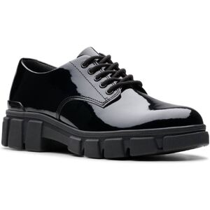 Clarks Evyn Lace Y Black patent Kids girls school shoes 7829-36F in a Plain Leather in Size 4.5 Clarks Evyn Lace Y Black patent Kids girls school shoes 7829-36F in a Plain Leather in Size 4.5