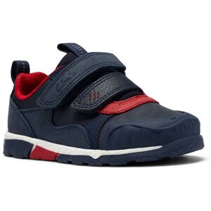 Clarks Steggy2track T Navy Red Kids Boys Toddler Shoes 8676-56F in a Plain Leather in Size 5.5 Clarks Steggy2track T Navy Red Kids Boys Toddler Shoes 8676-56F in a Plain Leather in Size 5.5