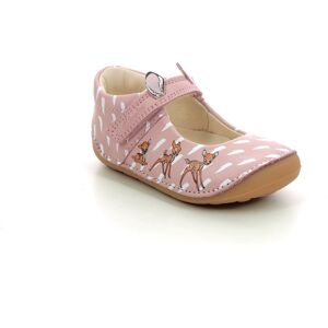 Clarks Tiny Deer T Pink Leather Kids girls first and baby shoes 6142-17G in a Plain Leather in Size 4.5 Clarks Tiny Deer T Pink Leather Kids girls first and baby shoes 6142-17G in a Plain Leather in Size 4.5
