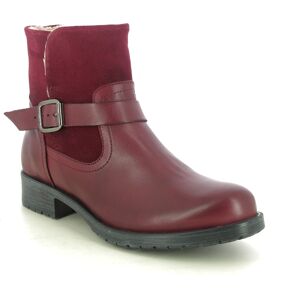Creator Prima Buckle Wine leather Womens ankle boots IB25187-81 in a Plain Leather and Suede in Size 39 Creator Prima Buckle Wine leather Womens ankle boots IB25187-81 in a Plain Leather and Suede in Size 39