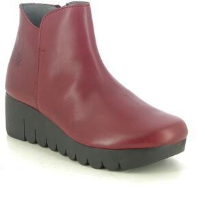 Fly London Vang Violet Burgundy Leather Womens Wedge Boots P145364-002 in a Plain Leather in Size 36 Fly London Vang Violet Burgundy Leather Womens Wedge Boots P145364-002 in a Plain Leather in Size 36