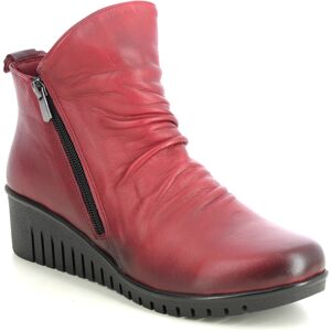 Lotus Cordelia Ceraso Red leather Womens Wedge Boots in a Plain Leather in Size 40 Lotus Cordelia Ceraso Red leather Womens Wedge Boots in a Plain Leather in Size 40