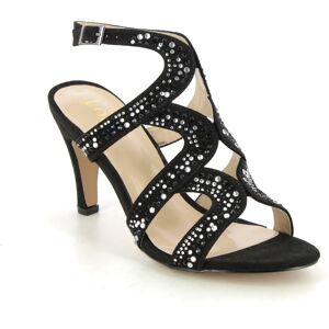 Lotus Kelsey Black Glitz Womens Heeled Sandals in a Plain in Size 7 Lotus Kelsey Black Glitz Womens Heeled Sandals in a Plain in Size 7