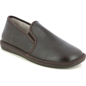 Nordikas Noble Brown leather Mens Mule Slippers 663- in a Plain Leather in Size 45 Nordikas Noble Brown leather Mens Mule Slippers 663- in a Plain Leather in Size 45