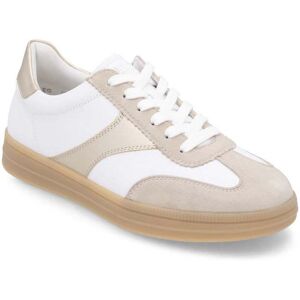 Remonte D2c01-81 White Sporty Leather Velour Sneaker - Sneaker Remonte D2c01-81 White Sporty Leather Velour Sneaker - Sneaker