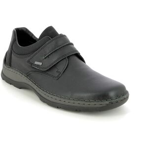 Rieker 05358-01 Black leather Mens Riptape Shoes in a Plain Leather in Size 45 Rieker 05358-01 Black leather Mens Riptape Shoes in a Plain Leather in Size 45