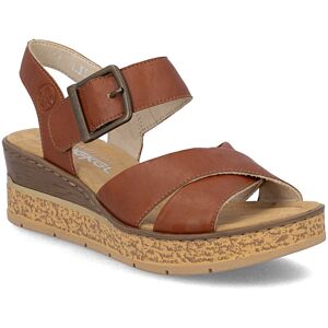 Rieker 63795-22 Tan Womens Wedge Sandals in a Plain Man-made in Size 36 Rieker 63795-22 Tan Womens Wedge Sandals in a Plain Man-made in Size 36