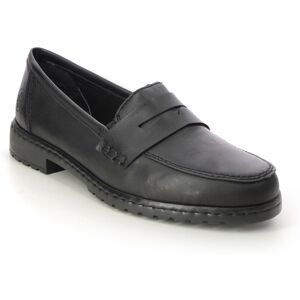 Rieker 51867-00 Black leather Womens loafers in a Plain Leather in Size 41 Rieker 51867-00 Black leather Womens loafers in a Plain Leather in Size 41