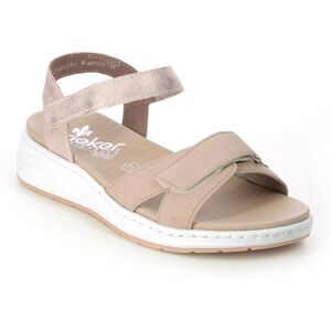 Rieker 64356-62 Rose Gold Womens Wedge Sandals in a Plain Man-made in Size 39 Rieker 64356-62 Rose Gold Womens Wedge Sandals in a Plain Man-made in Size 39