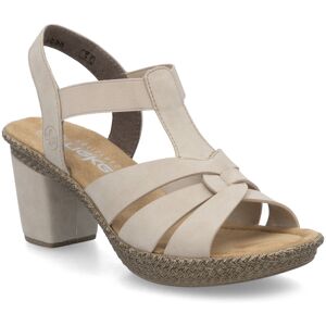 Rieker 665K3-62 Beige Womens Heeled Sandals in a Plain Synthetic in Size 37 Rieker 665K3-62 Beige Womens Heeled Sandals in a Plain Synthetic in Size 37