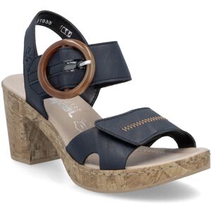 Rieker 66876-14 Navy Womens Heeled Sandals in a Plain Synthetic in Size 36 Rieker 66876-14 Navy Womens Heeled Sandals in a Plain Synthetic in Size 36