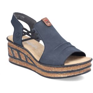 Rieker 68175-14 Navy Womens Wedge Sandals in a Plain Man-made in Size 41 Rieker 68175-14 Navy Womens Wedge Sandals in a Plain Man-made in Size 41