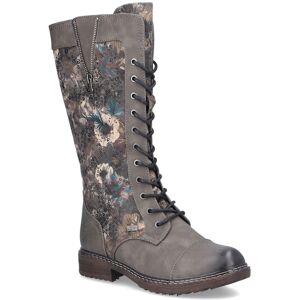Rieker 94731-90 Grey Floral Womens knee-high boots in a Plain Synthetic in Size 42 Rieker 94731-90 Grey Floral Womens knee-high boots in a Plain Synthetic in Size 42