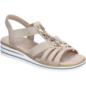 Rieker V0649-62 Nude Womens Wedge Sandals in a Plain Man-made in Size 39 Rieker V0649-62 Nude Womens Wedge Sandals in a Plain Man-made in Size 39