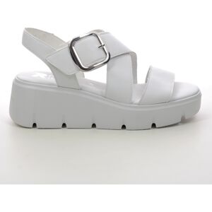 Rieker W1550-80 WHITE LEATHER Womens Wedge Sandals in a Plain Leather in Size 41 Rieker W1550-80 WHITE LEATHER Womens Wedge Sandals in a Plain Leather in Size 41