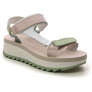 Rieker W3051-90 White Multi Womens Wedge Sandals in a Plain Leather in Size 38 Rieker W3051-90 White Multi Womens Wedge Sandals in a Plain Leather in Size 38