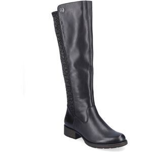 Rieker Z9591-00 Black leather Womens knee-high boots in a Plain Leather in Size 37 Rieker Z9591-00 Black leather Womens knee-high boots in a Plain Leather in Size 37