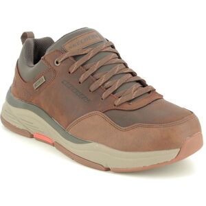Skechers Benago Hombre Relaxed Fit CDB Brown Mens comfort shoes 210021 in a Plain Leather in Size 12 Skechers Benago Hombre Relaxed Fit CDB Brown Mens comfort shoes 210021 in a Plain Leather in Size 12