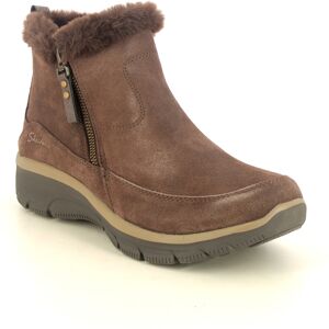 Skechers Easy Going Zip CHOC Chocolate brown Womens Ankle Boots 167862 in a Plain Man-made in Size 8 Skechers Easy Going Zip CHOC Chocolate brown Womens Ankle Boots 167862 in a Plain Man-made in Size 8