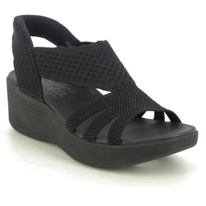 Skechers Parallel Slip Ins BBK Black Womens Wedge Sandals 120012 in a Plain Textile in Size 7 Skechers Parallel Slip Ins BBK Black Womens Wedge Sandals 120012 in a Plain Textile in Size 7