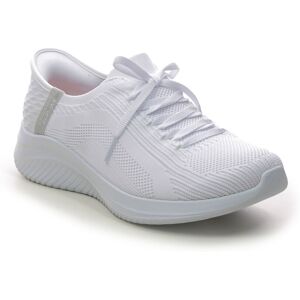 Skechers Slip Ins Wide Ultra WHT White Womens trainers 149710W in a Plain Textile in Size 5.5 Skechers Slip Ins Wide Ultra WHT White Womens trainers 149710W in a Plain Textile in Size 5.5