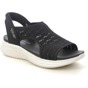 Skechers Ultra Slip Ins BLK Black Womens Comfortable Sandals 119805 in a Plain Textile in Size 5 Skechers Ultra Slip Ins BLK Black Womens Comfortable Sandals 119805 in a Plain Textile in Size 5
